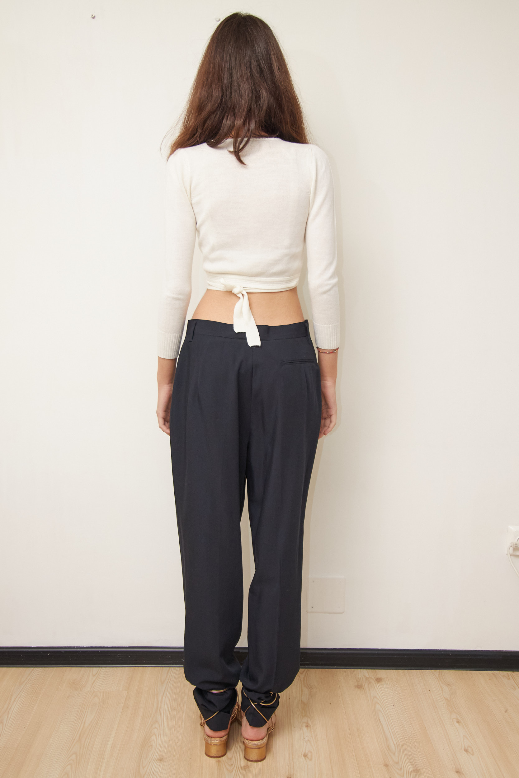 Pantaloni Premium lână METRADAMO Made in Italy M - imagine 4