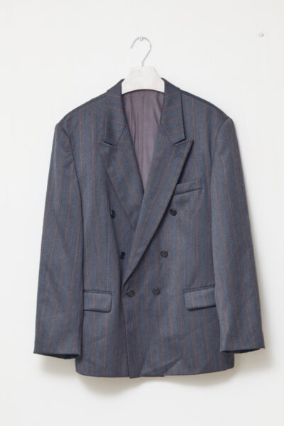 Sacou Vintage Oversized STYL – Lână cu Dungi Fine -M