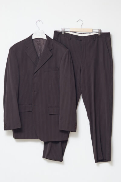 Costum 'Chocolate Gessato' LUCA D'ALTIERI – Lână Virgină- L