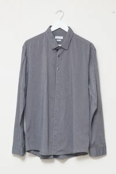 Cămașă Architectural Grey CALVIN KLEIN – Slim Fit & Stretch Cotton 43/L