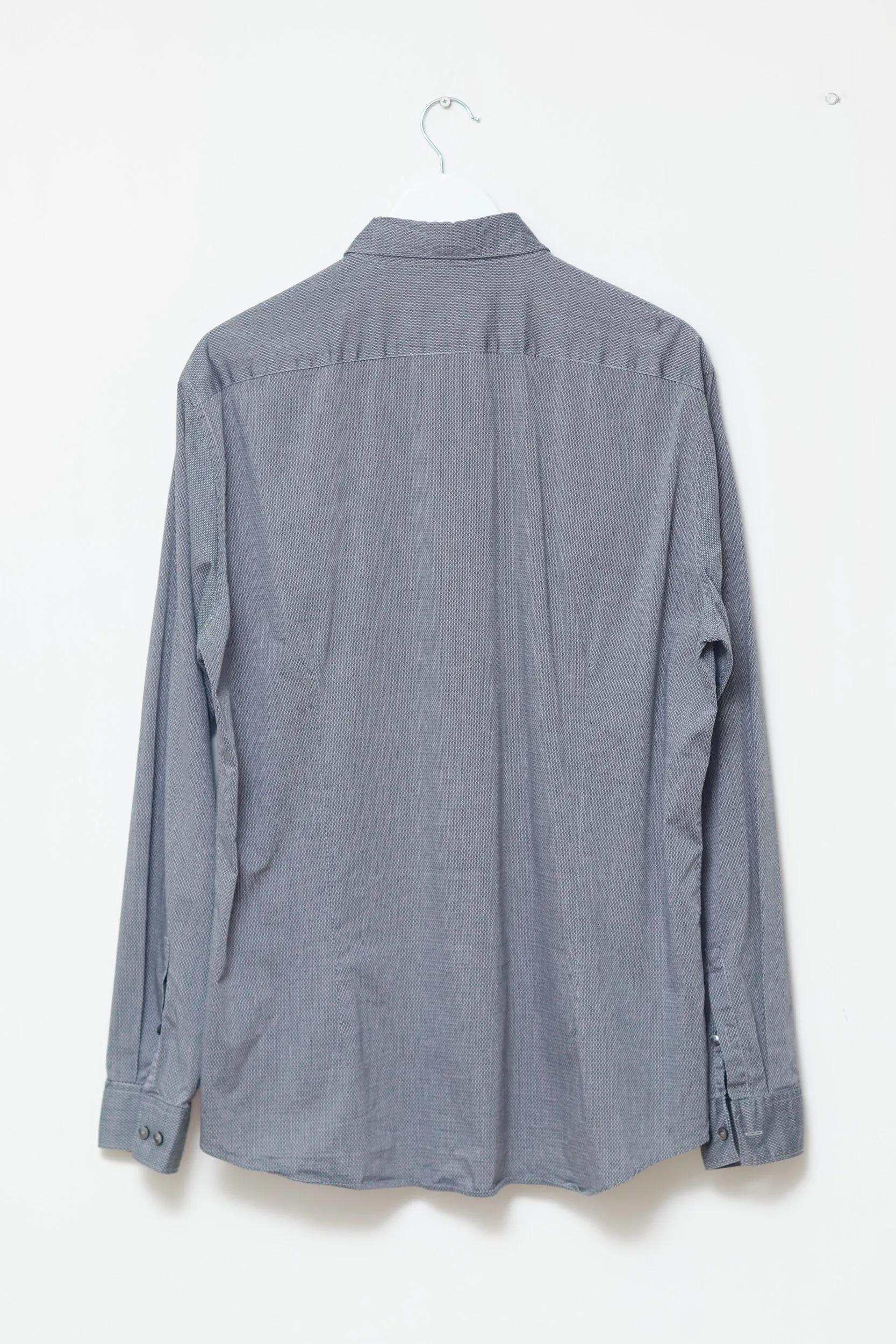 Cămașă Architectural Grey CALVIN KLEIN – Slim Fit & Stretch Cotton 43/L - imagine 3