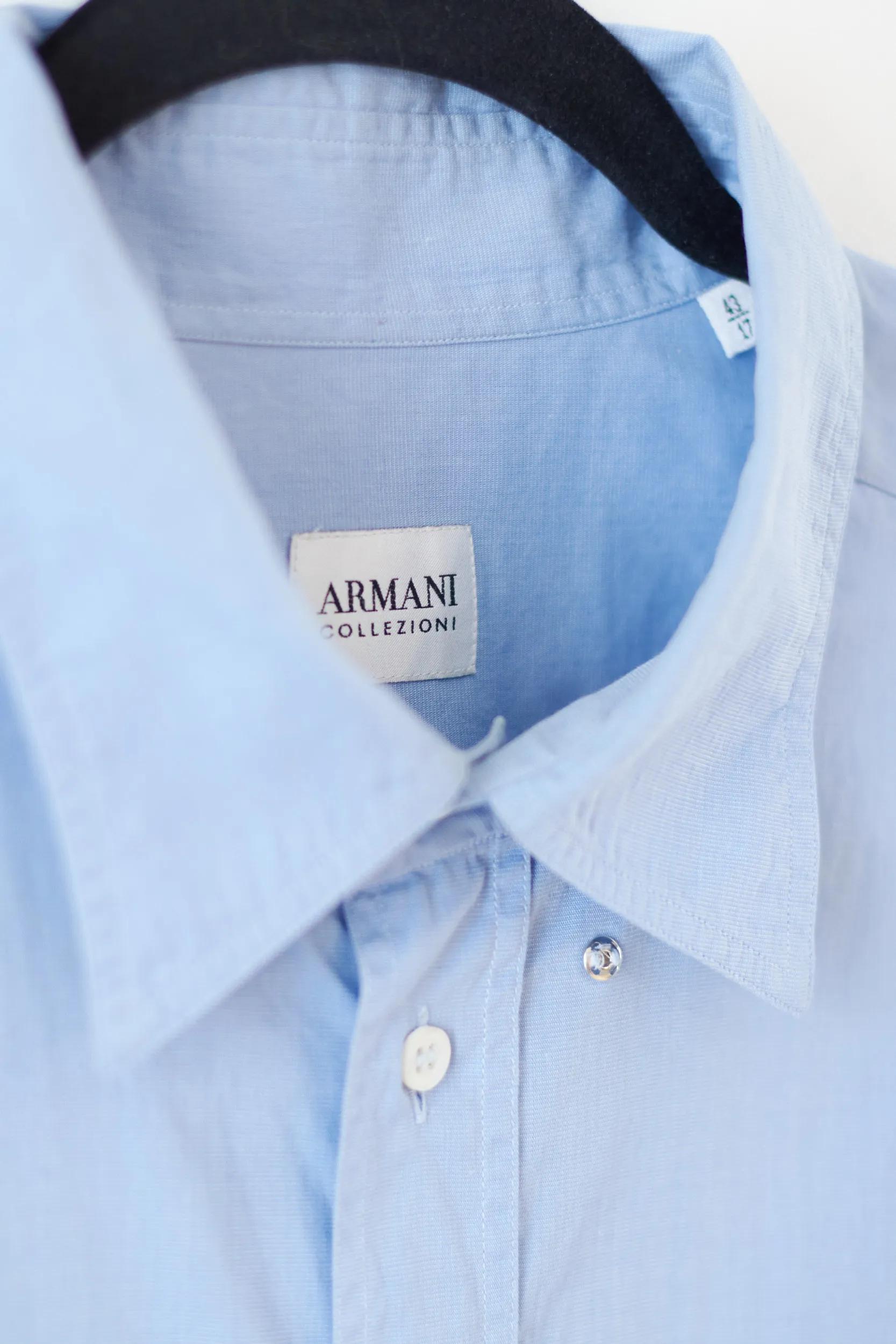 Cămașă Armani Collezioni Light Blue L - imagine 7