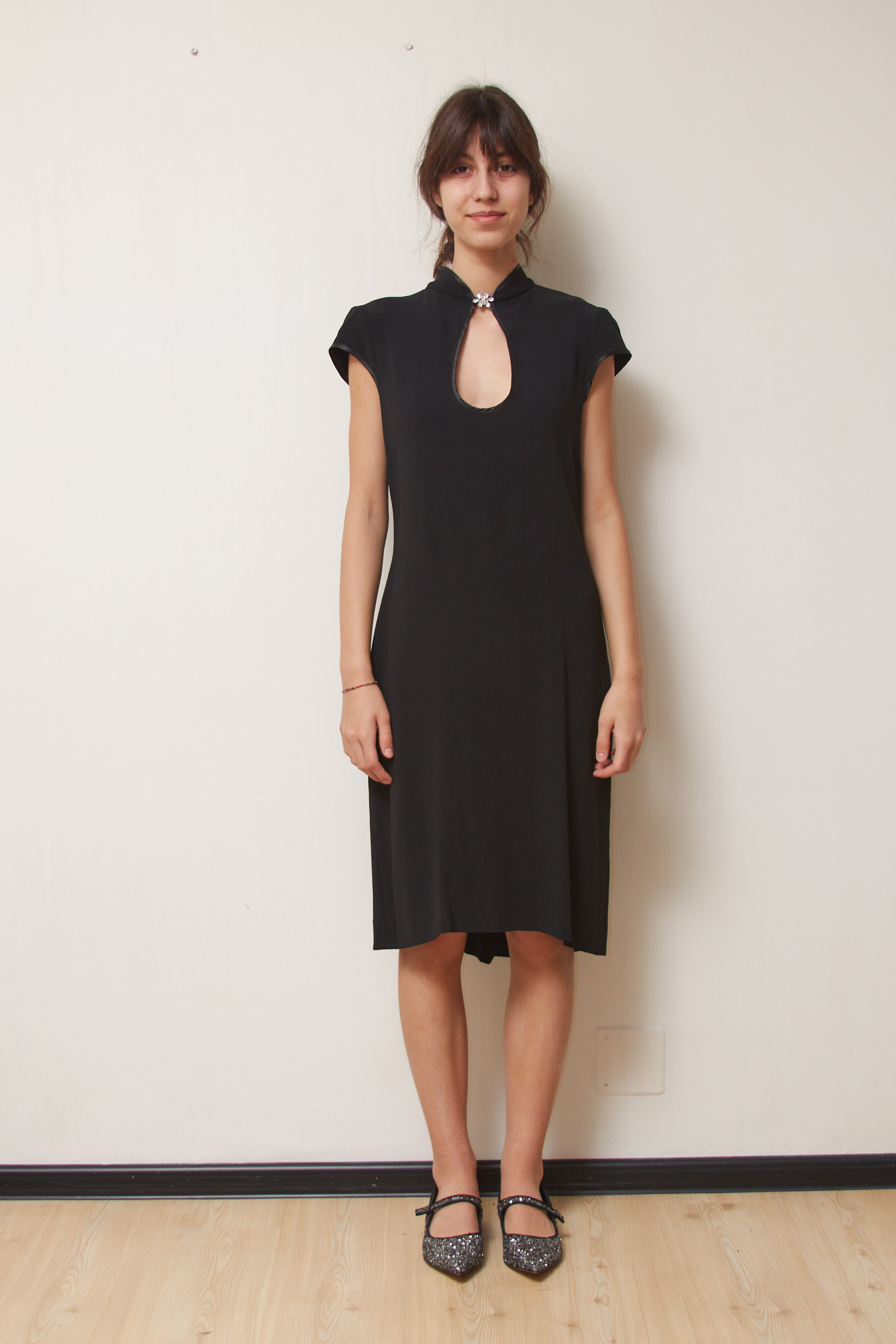 Rochie Cocktail Max Mara Pianoforte – Croială Arhitecturală cu Finisaje din Mătase M