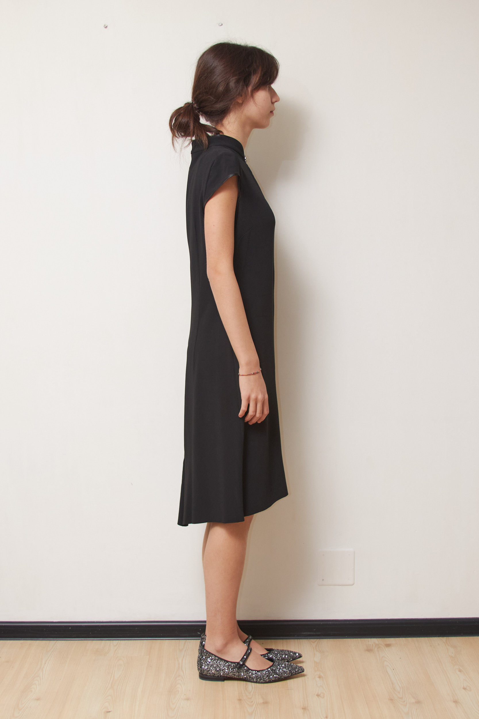 Rochie Cocktail Max Mara Pianoforte – Croială Arhitecturală cu Finisaje din Mătase M - imagine 3