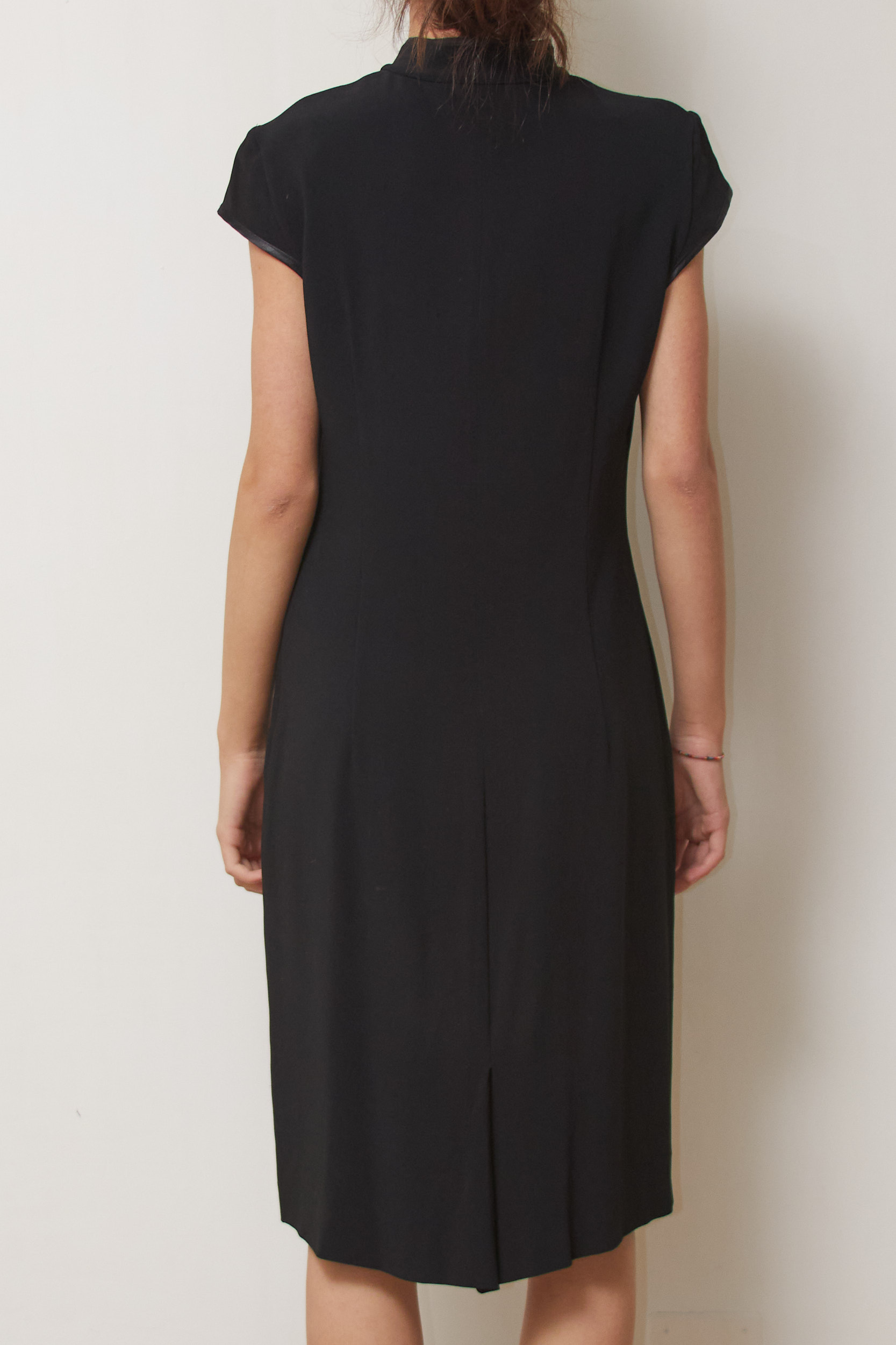 Rochie Cocktail Max Mara Pianoforte – Croială Arhitecturală cu Finisaje din Mătase M - imagine 4