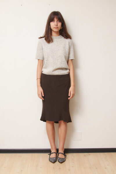 Fustă Exe Italia – Croială Mermaid-Style și Design Arhitectural, Maro Ciocolatiu M