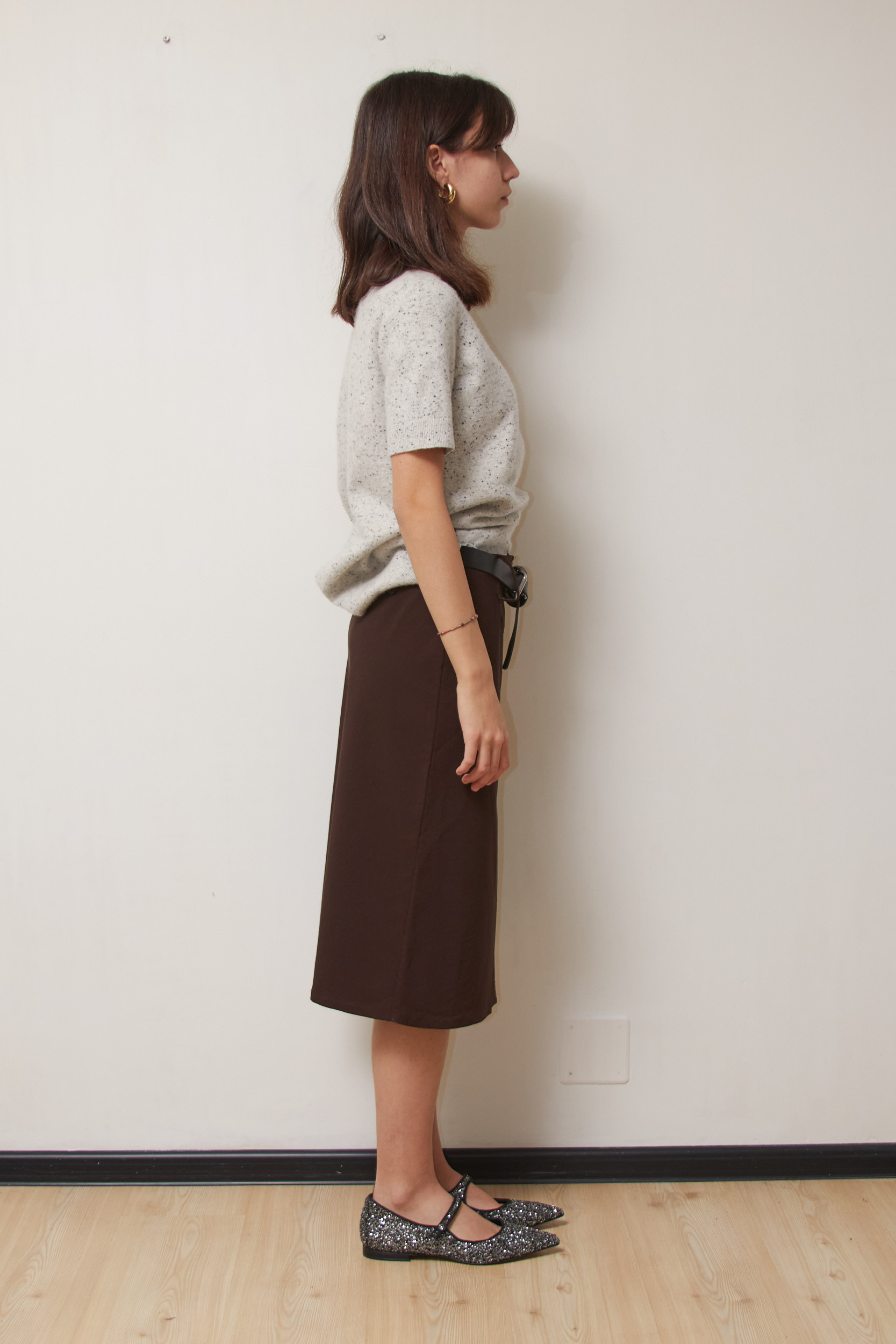 Fustă vintage 90s Ciocolată S - imagine 2