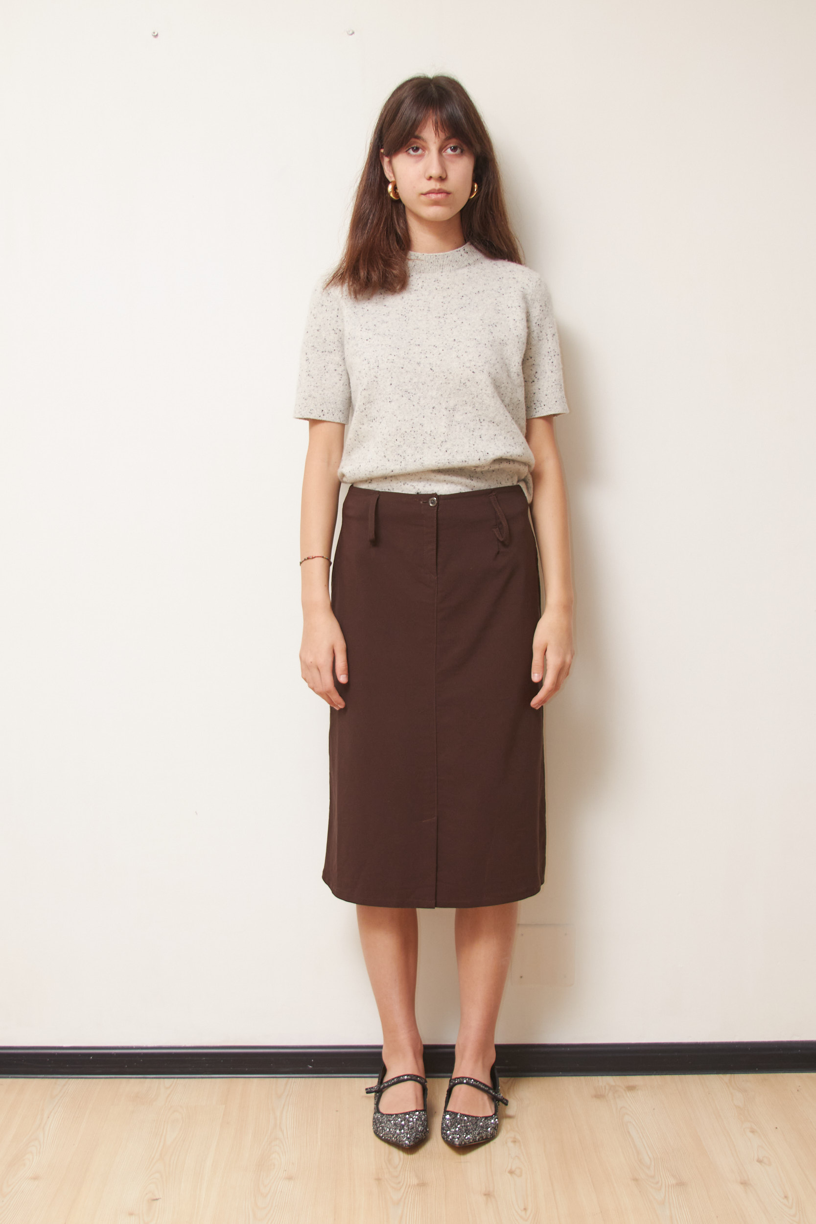 Fustă vintage 90s Ciocolată S - imagine 5