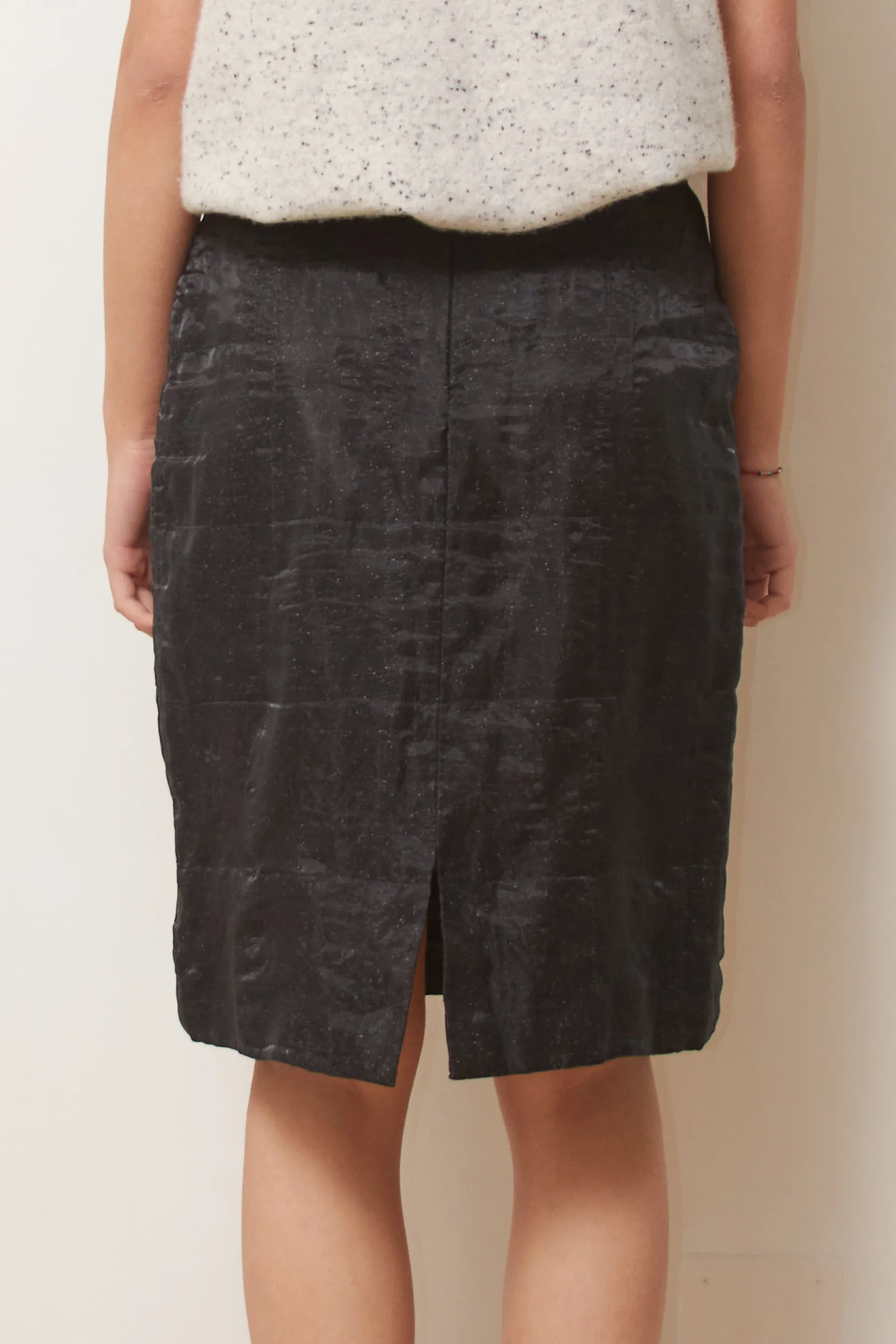 Fustă creion Made in Italy cu Mătase și Lână S - imagine 4