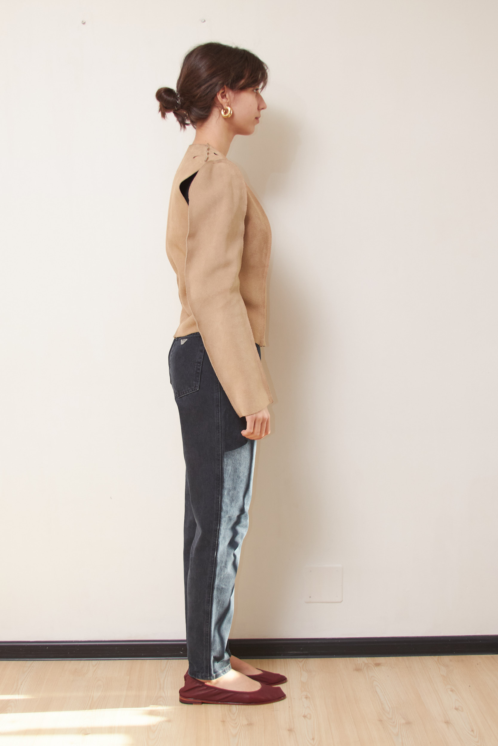 Jachetă Maison Martin Margiela x H&M – "Upside Down" Suede Biker Jacket XS - imagine 3