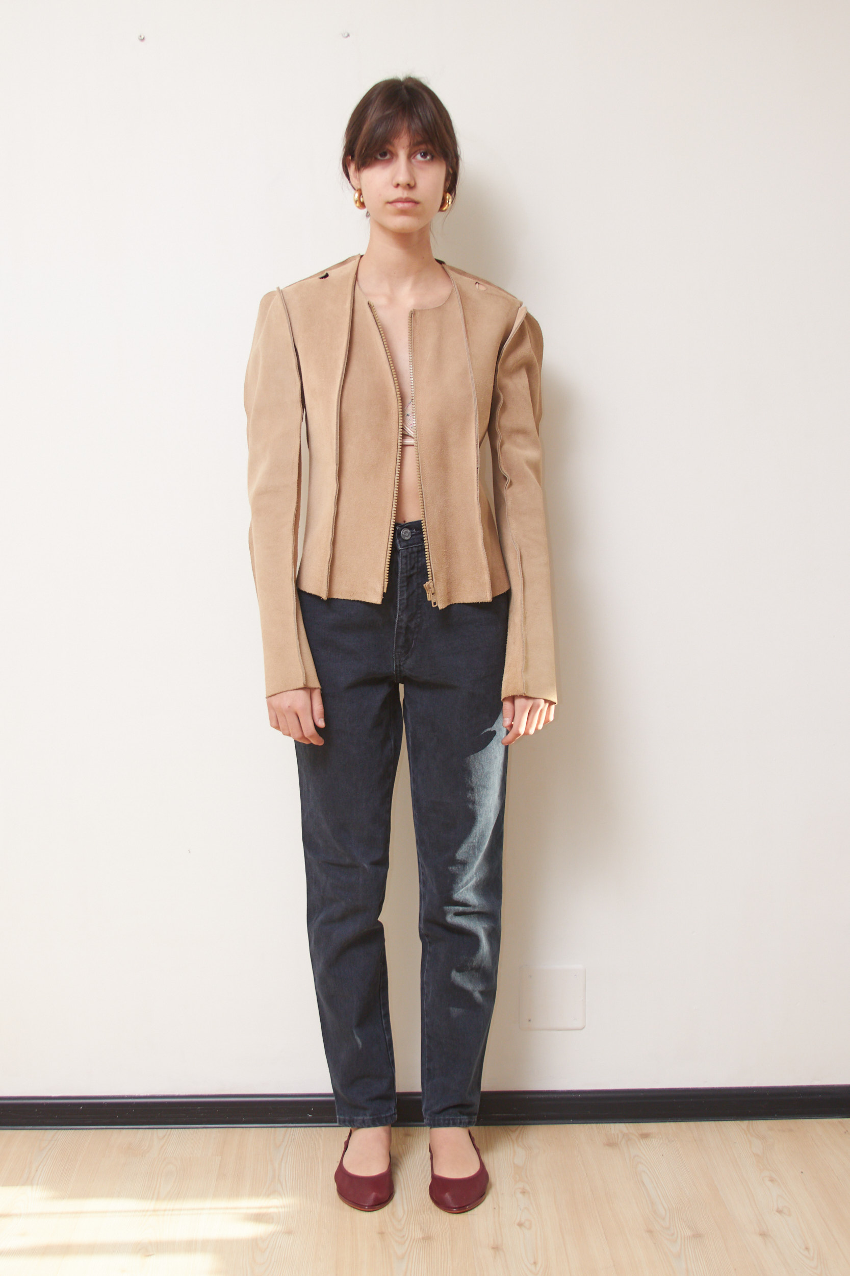 Jachetă Maison Martin Margiela x H&M – "Upside Down" Suede Biker Jacket XS - imagine 6