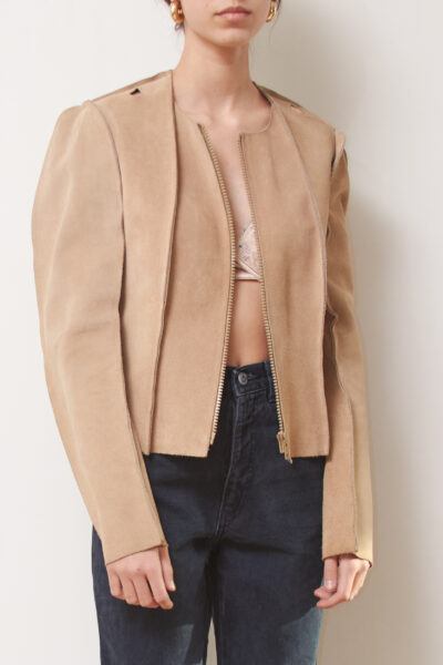 Jachetă Maison Martin Margiela x H&M – "Upside Down" Suede Biker Jacket XS