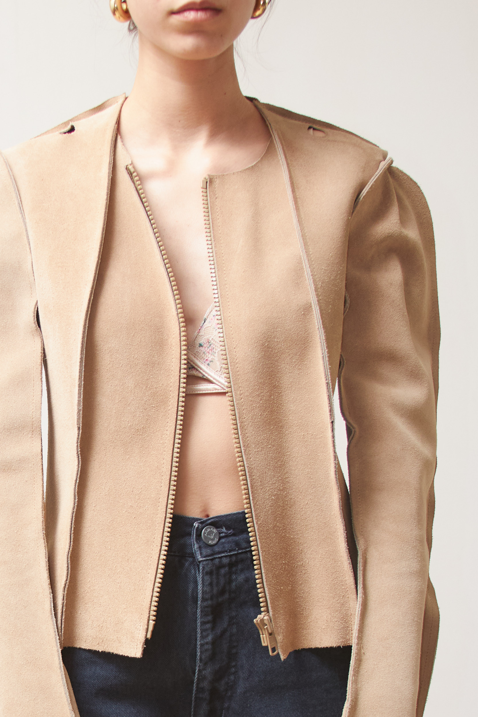 Jachetă Maison Martin Margiela x H&M – "Upside Down" Suede Biker Jacket XS - imagine 8