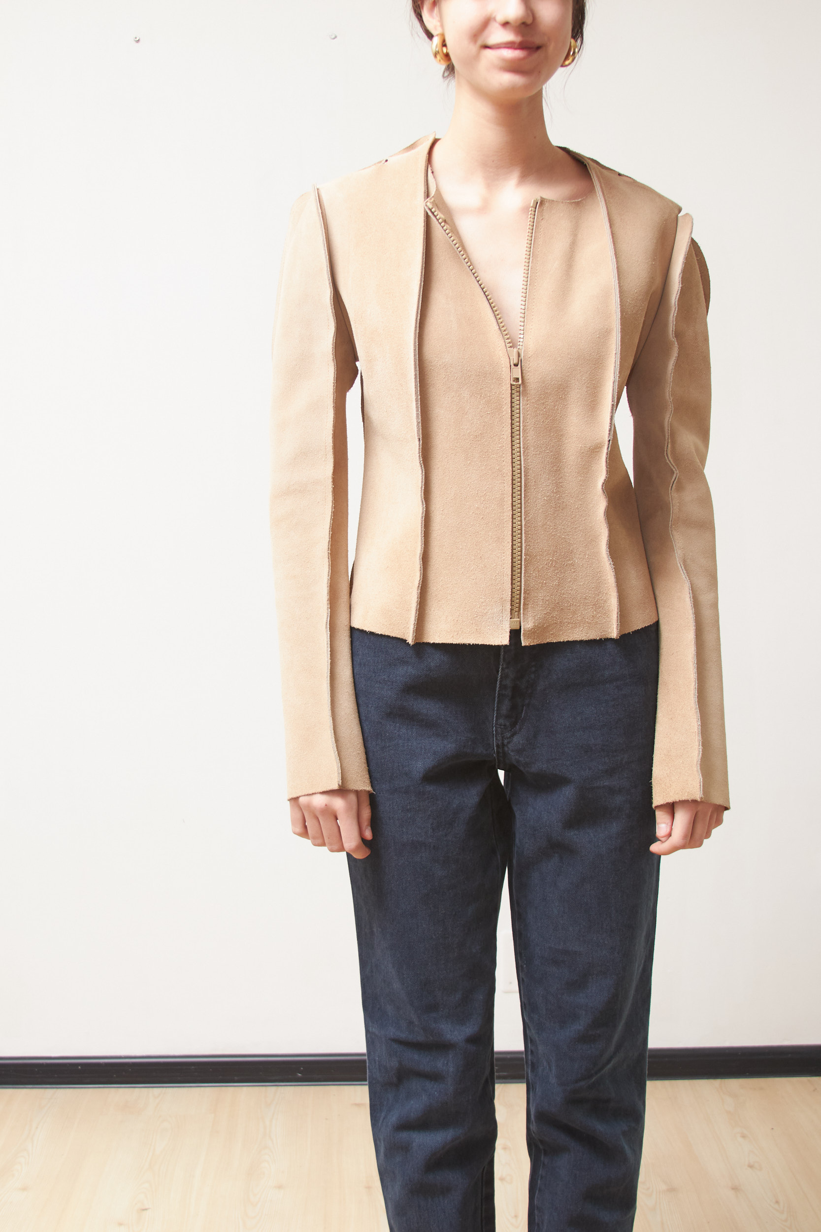 Jachetă Maison Martin Margiela x H&M – "Upside Down" Suede Biker Jacket XS - imagine 10