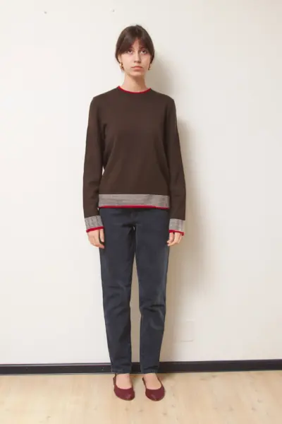 Pulover Vintage Moschino Jeans - Lână & Detalii Contrastante S/M