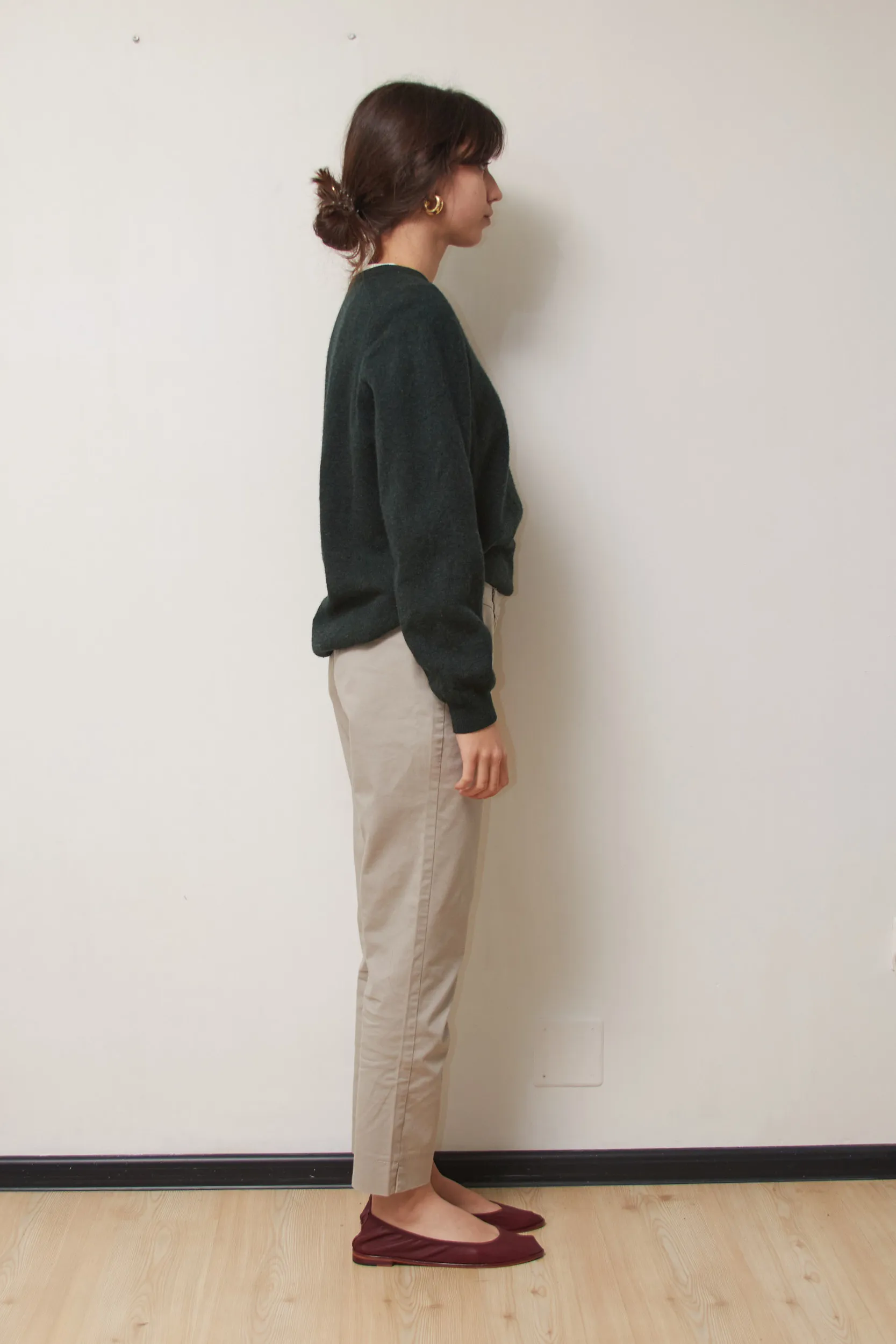 Pantaloni MARELLA (Max Mara Group) – Cotton Beige & Croială Țigaretă IT38/XS - imagine 2