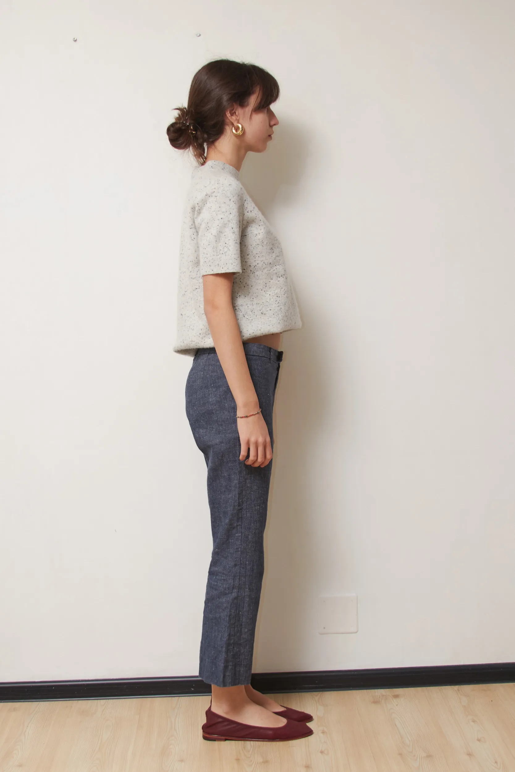 Pantaloni 'S Max Mara – Design for Easy Living (Denim-Look din In și Bumbac) S - imagine 3