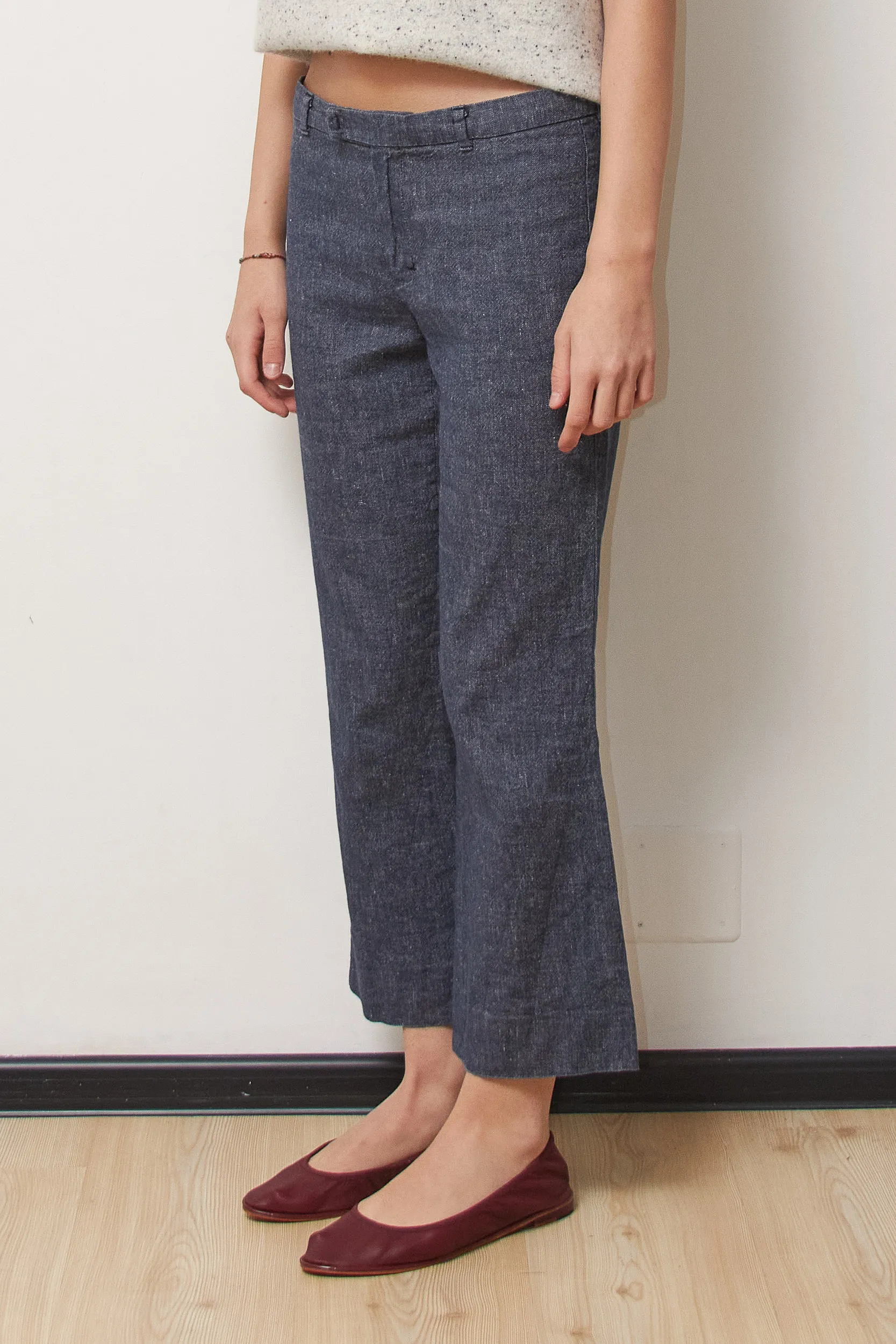 Pantaloni 'S Max Mara – Design for Easy Living (Denim-Look din In și Bumbac) S - imagine 5
