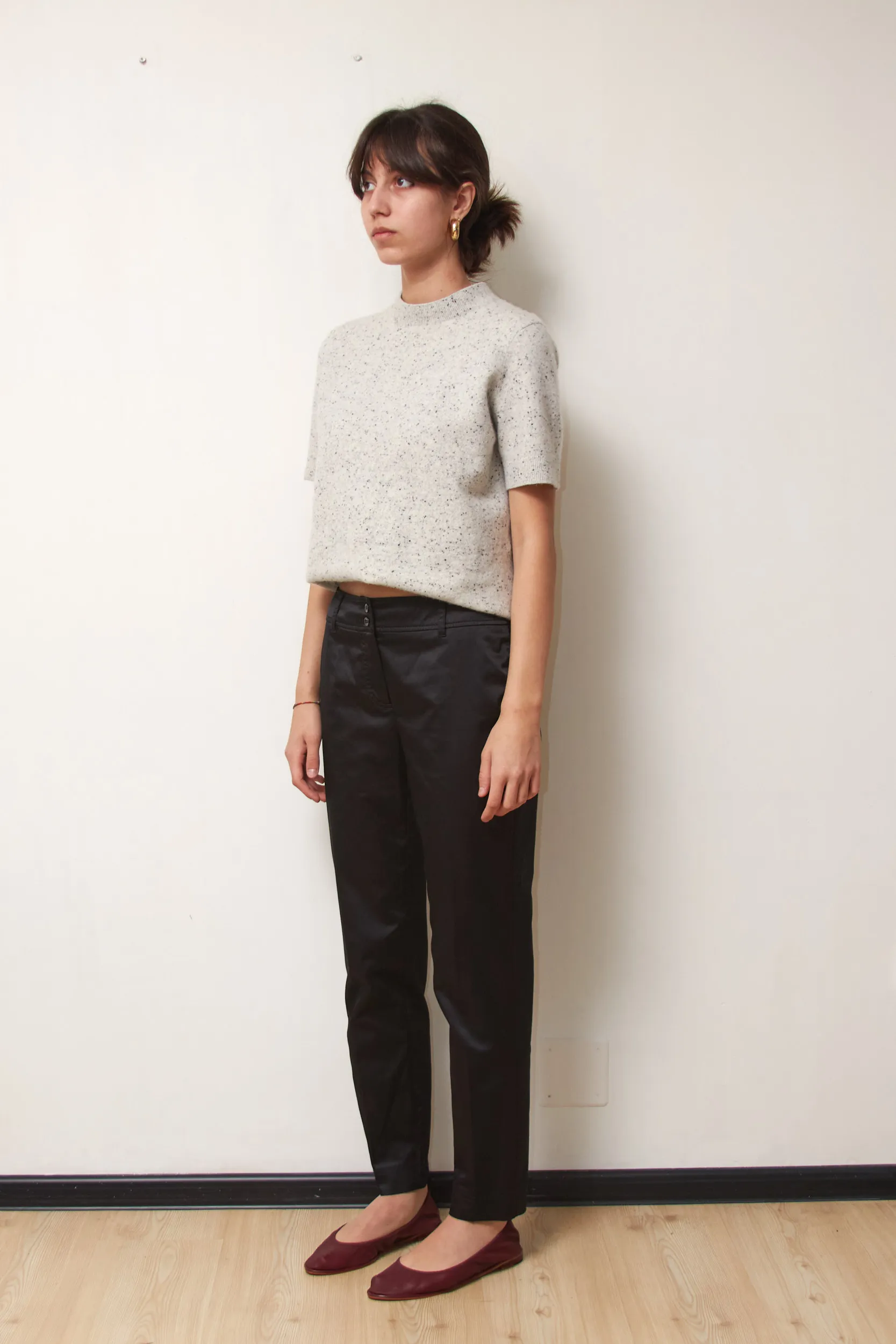 Pantaloni Marella – Satin de Bumbac (Made in Italy) S - imagine 5