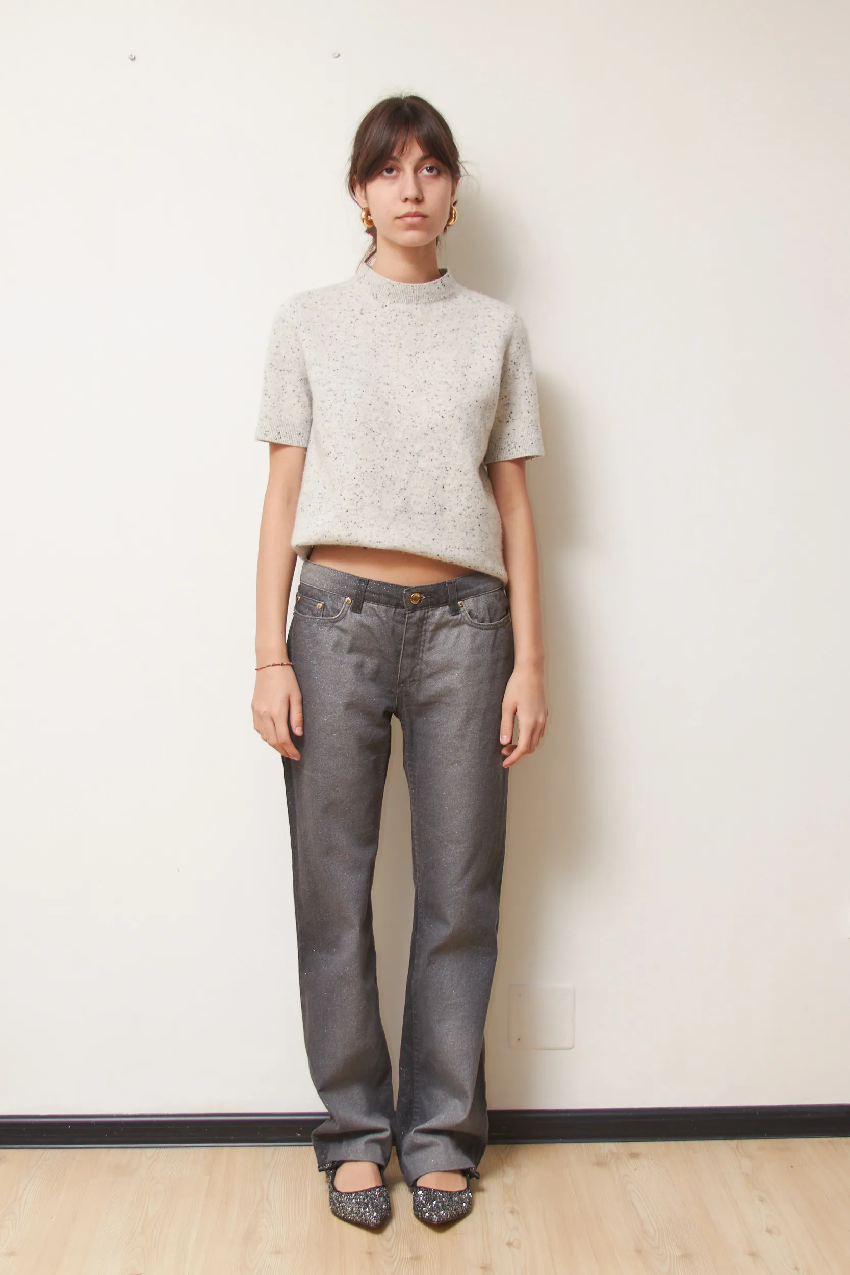 Blugi Roberto Cavalli (Black Glitter) XS