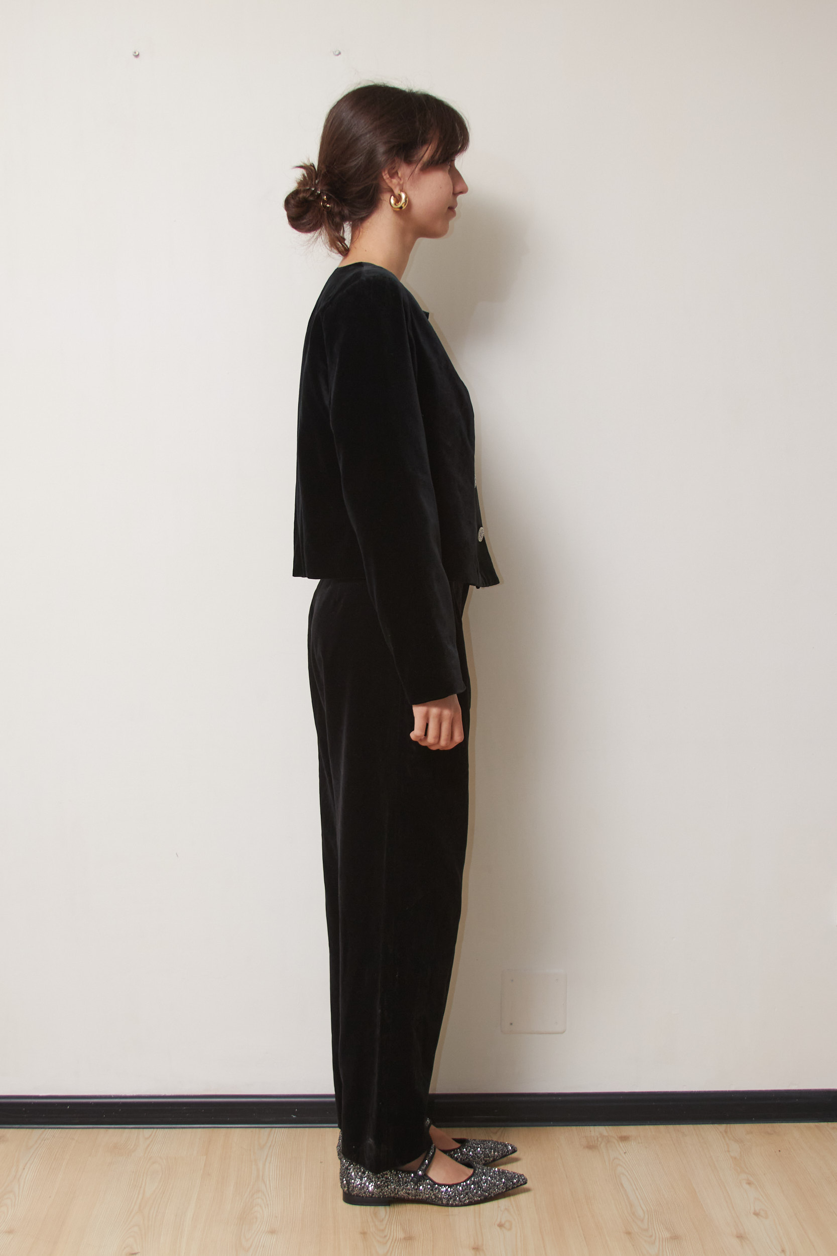 Sacou Vintage Chiemseer Dirndl & Tracht – Catifea de Bumbac și Modal M/L - imagine 3