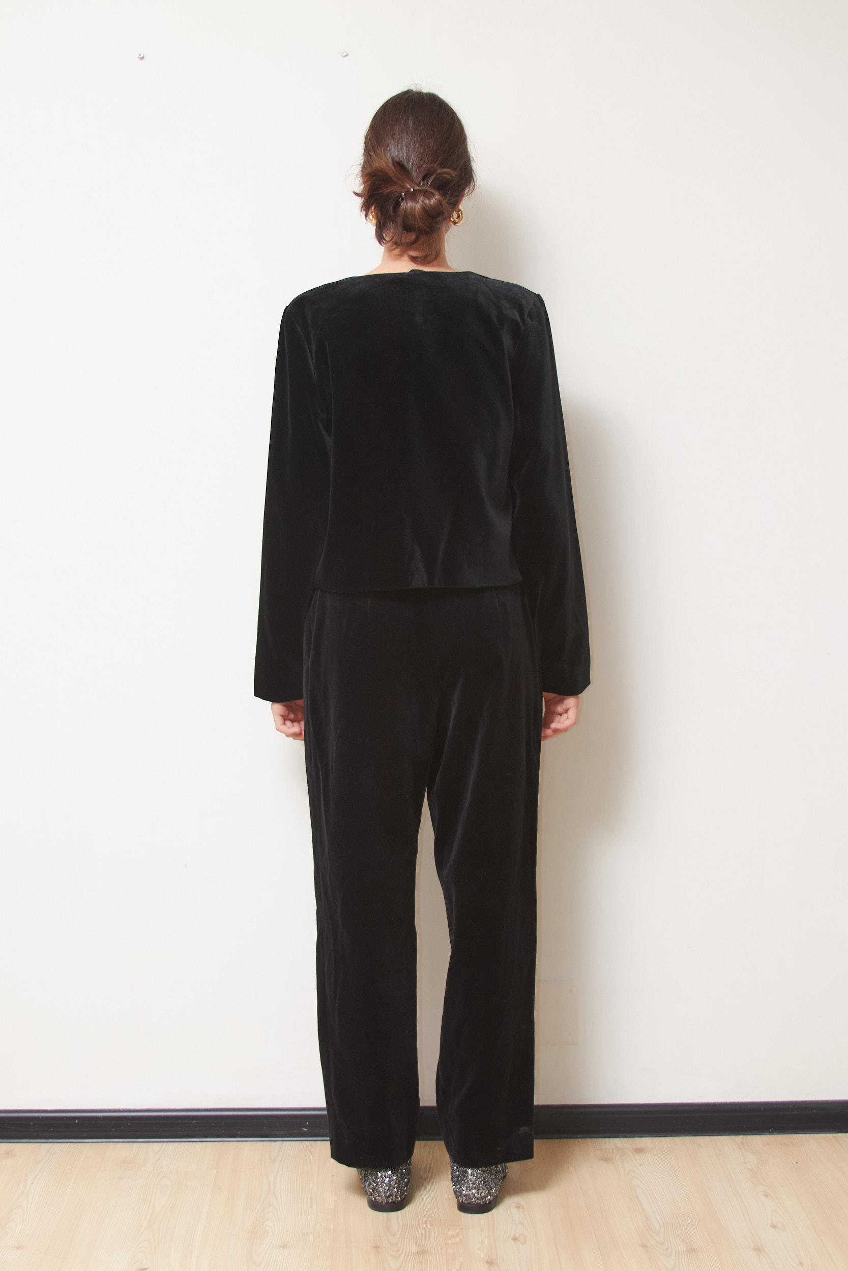 Sacou Vintage Chiemseer Dirndl & Tracht – Catifea de Bumbac și Modal M/L - imagine 4