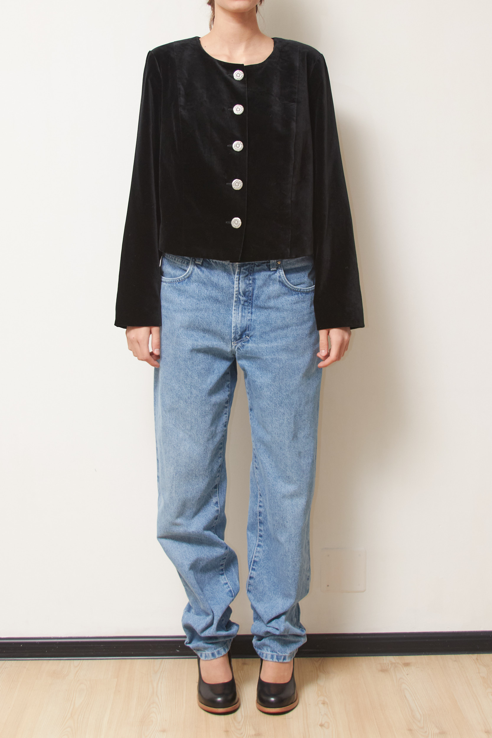 Sacou Vintage Chiemseer Dirndl & Tracht – Catifea de Bumbac și Modal M/L