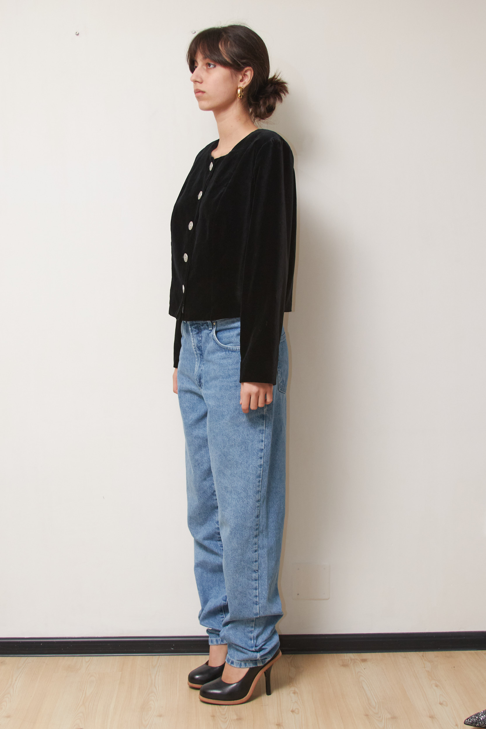 Sacou Vintage Chiemseer Dirndl & Tracht – Catifea de Bumbac și Modal M/L - imagine 7