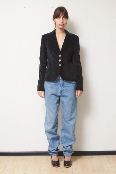 Sacou Black Velvet din bumbac– Croială Cambrată made in Italy