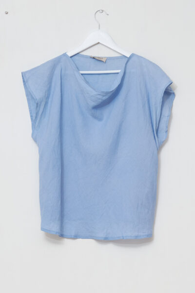 Top MaxMara "Puro Lino" – 100% In Bleu Ciel M
