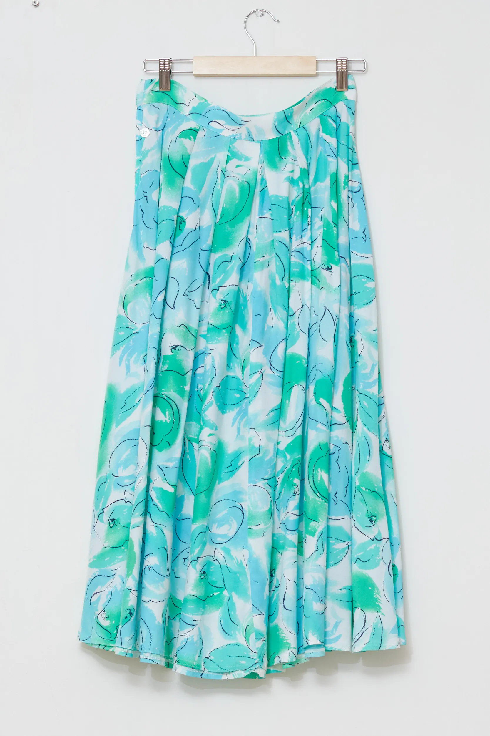 Fusta vaporoasă MARELLA– Imprimeu Acuarelă S - imagine 3