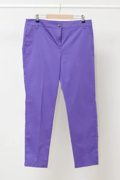 Pantaloni EMME Marella (Max Mara Group) – Mov Electric & Croială Țigaretă M