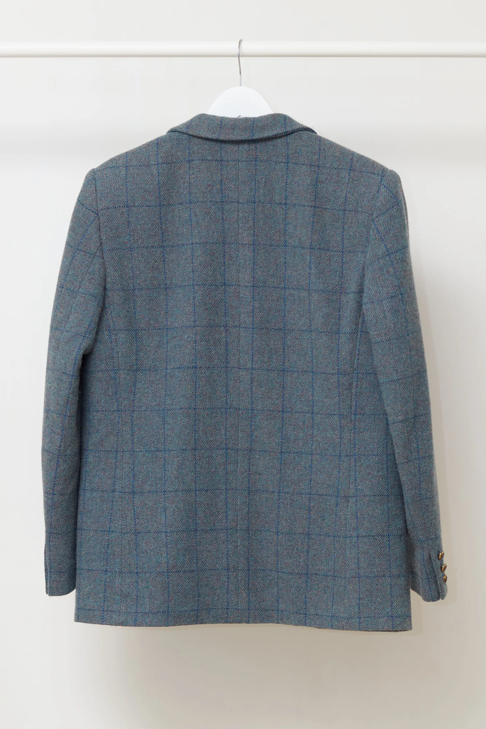 Sacou Vintage Les Copains (Made in Italy) – 75% Lână Tweed & Carouri Windowpane - IT 46 / M - imagine 7
