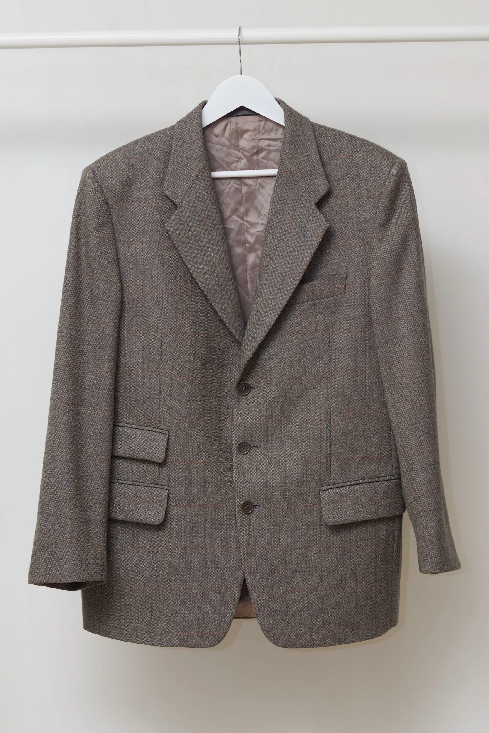 Sacou Vintage Recos per Uomo – Gri Clasic & Textură Diagonală - L - imagine 2