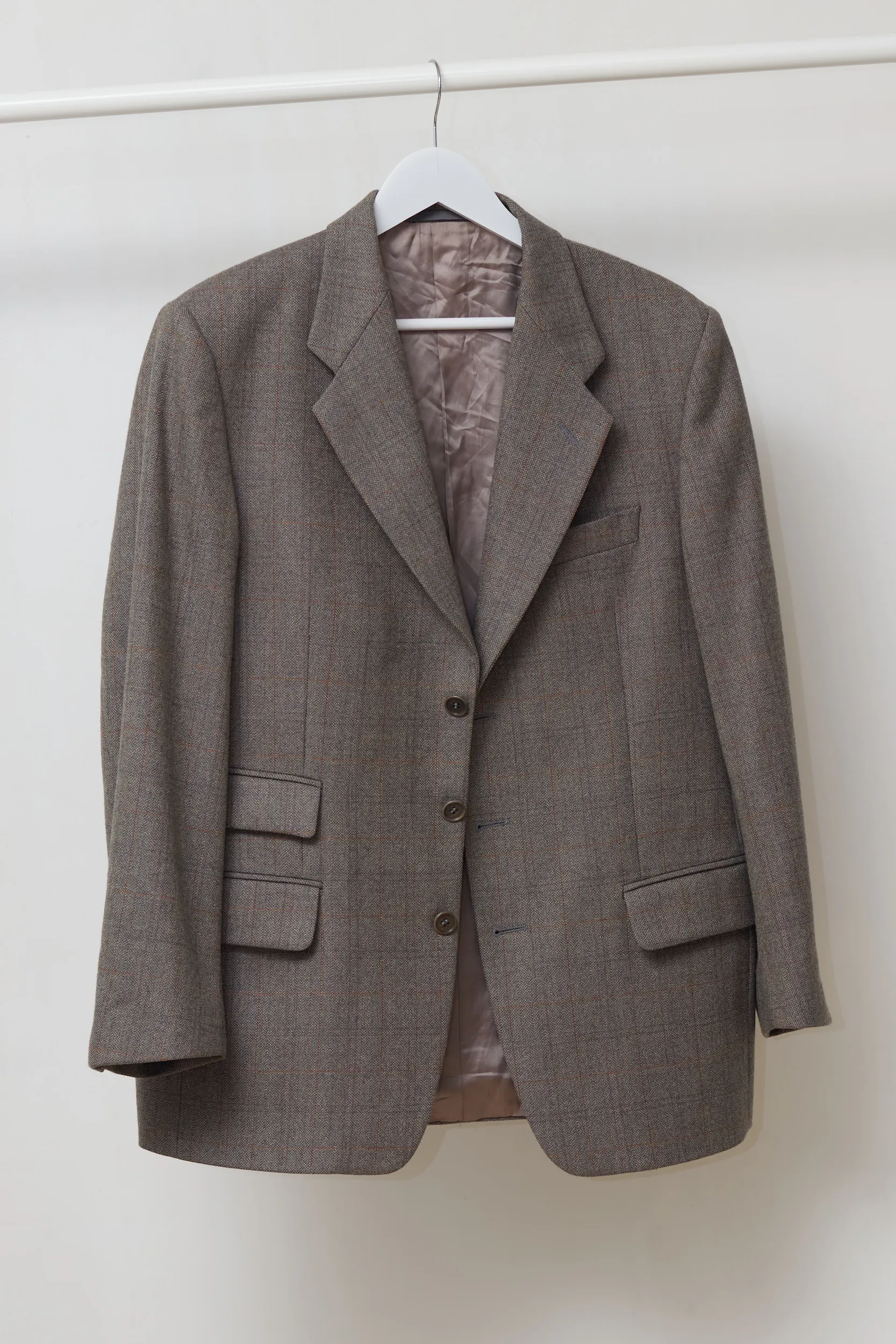 Sacou Vintage Recos per Uomo – Gri Clasic & Textură Diagonală - L - imagine 4