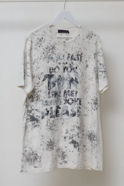 Tricou Trussardi Jeans "Marble Grunge" – Grafică Text & Efect Tie-Dye - XXL