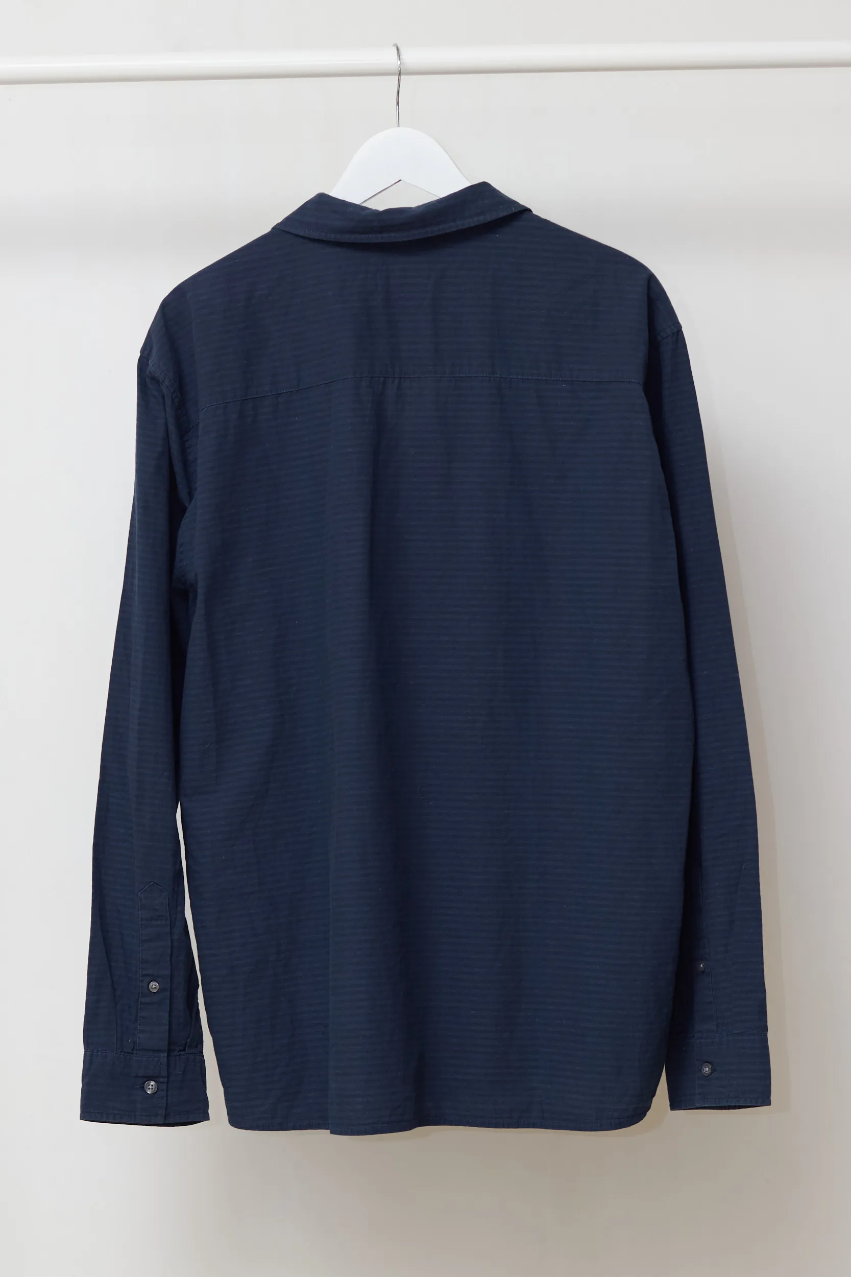 Cămașă Mustang True Denim "Indigo Stripe" – 100% Bumbac & Croială Slim Fit -XL - imagine 3