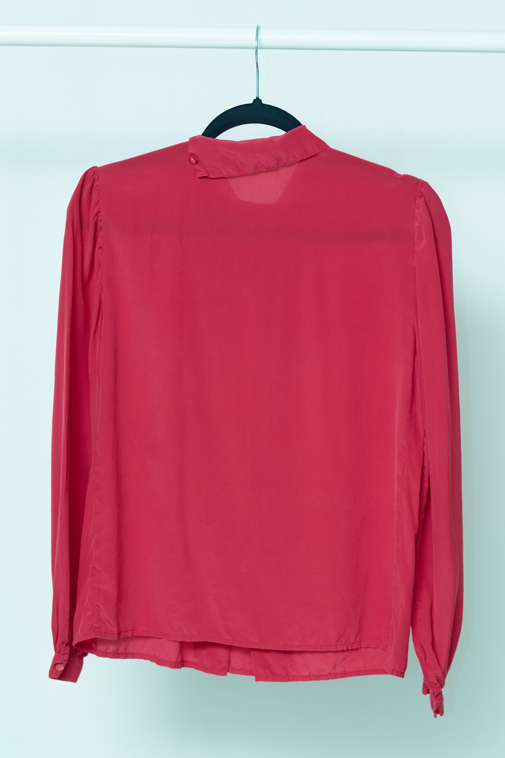 Cămașă Zmeură Edy Benzoni Milano – 100% Mătase Naturală, Design Avangardist - S - imagine 4