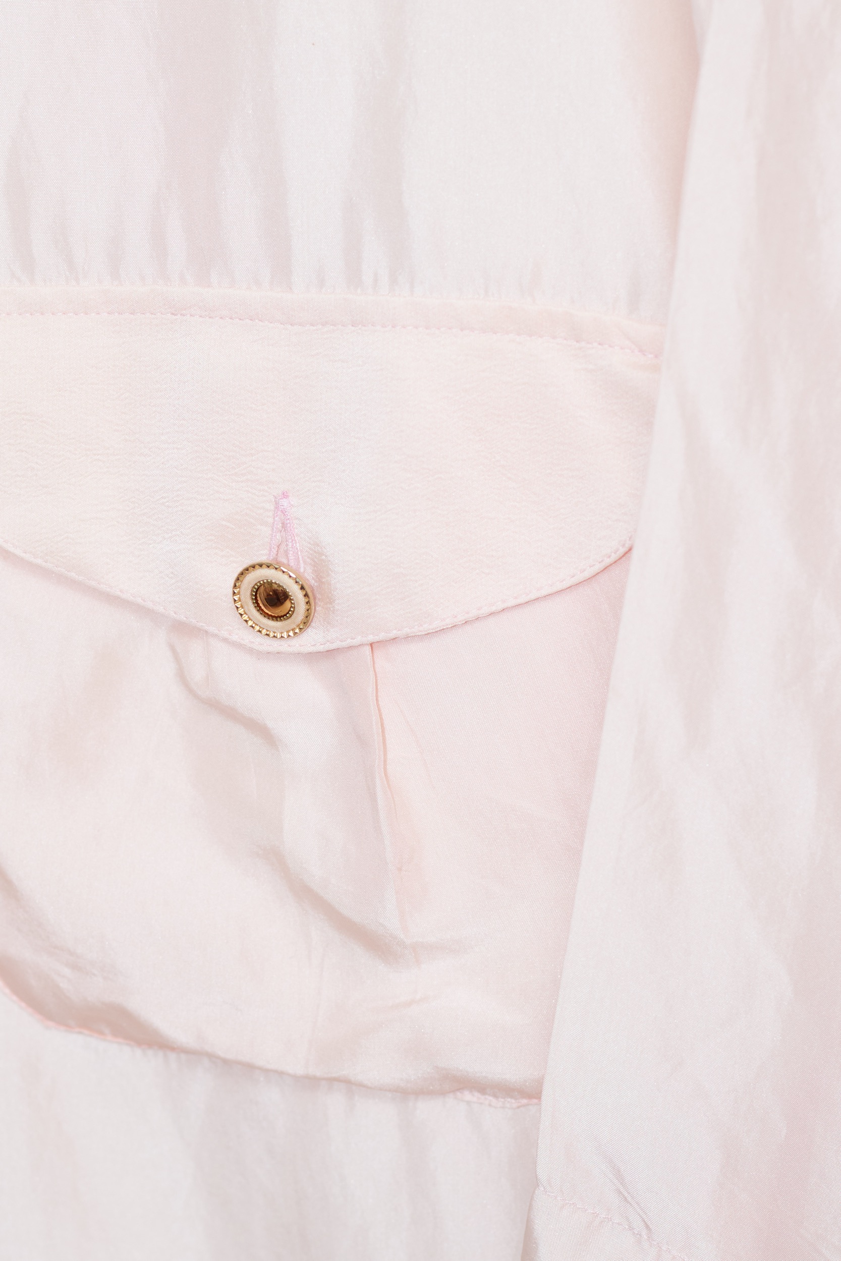 Cămașă Vintage Gabrielle – 100% Mătase Naturală, Roz Pal, L/XL - imagine 5