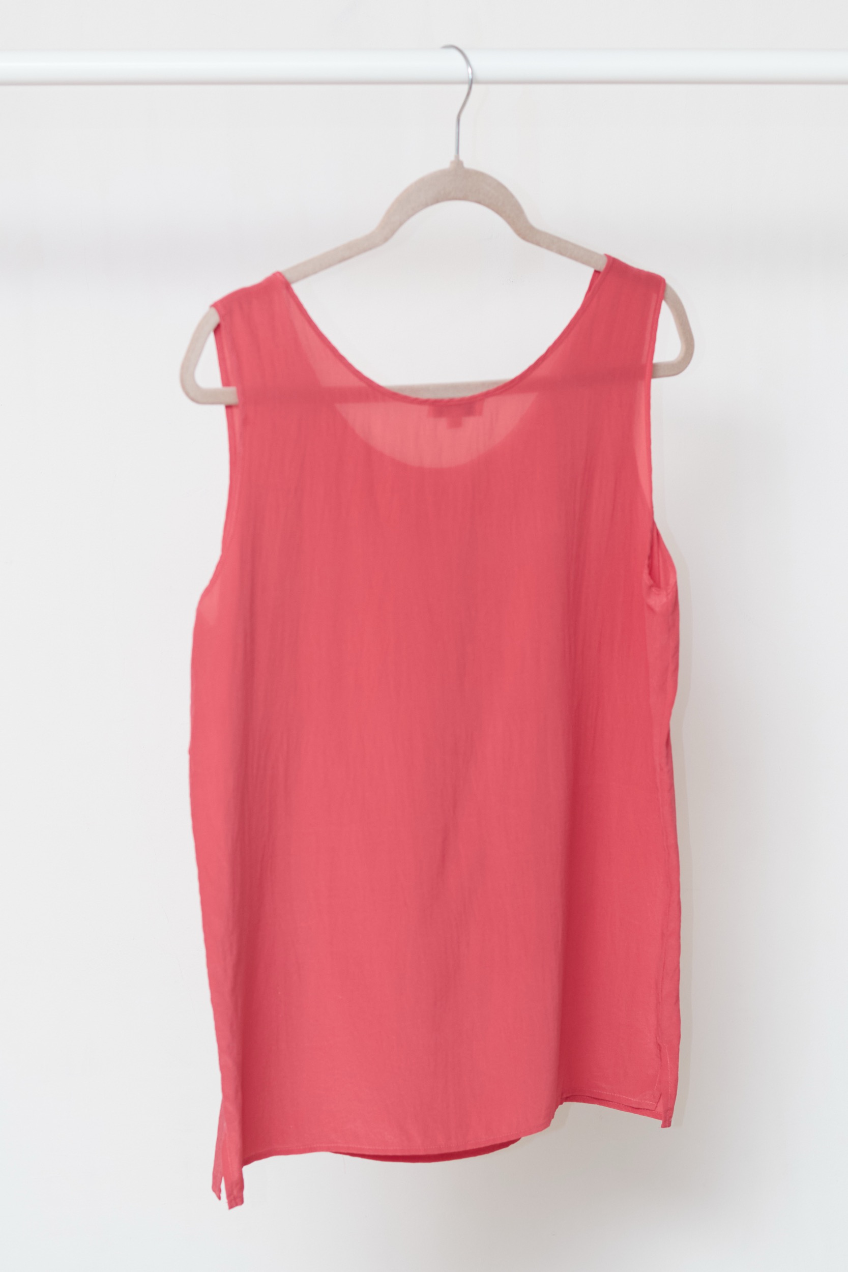 Top Minimalist din Mătase Naturală 100% – Corai Vibrant M/L - imagine 3