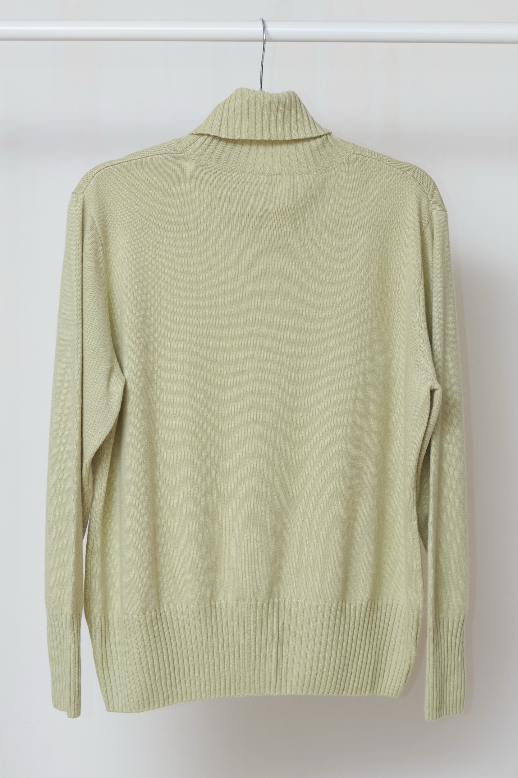 Pulover vintage din cașmir și mătase Basler, verde fistic, L - imagine 3