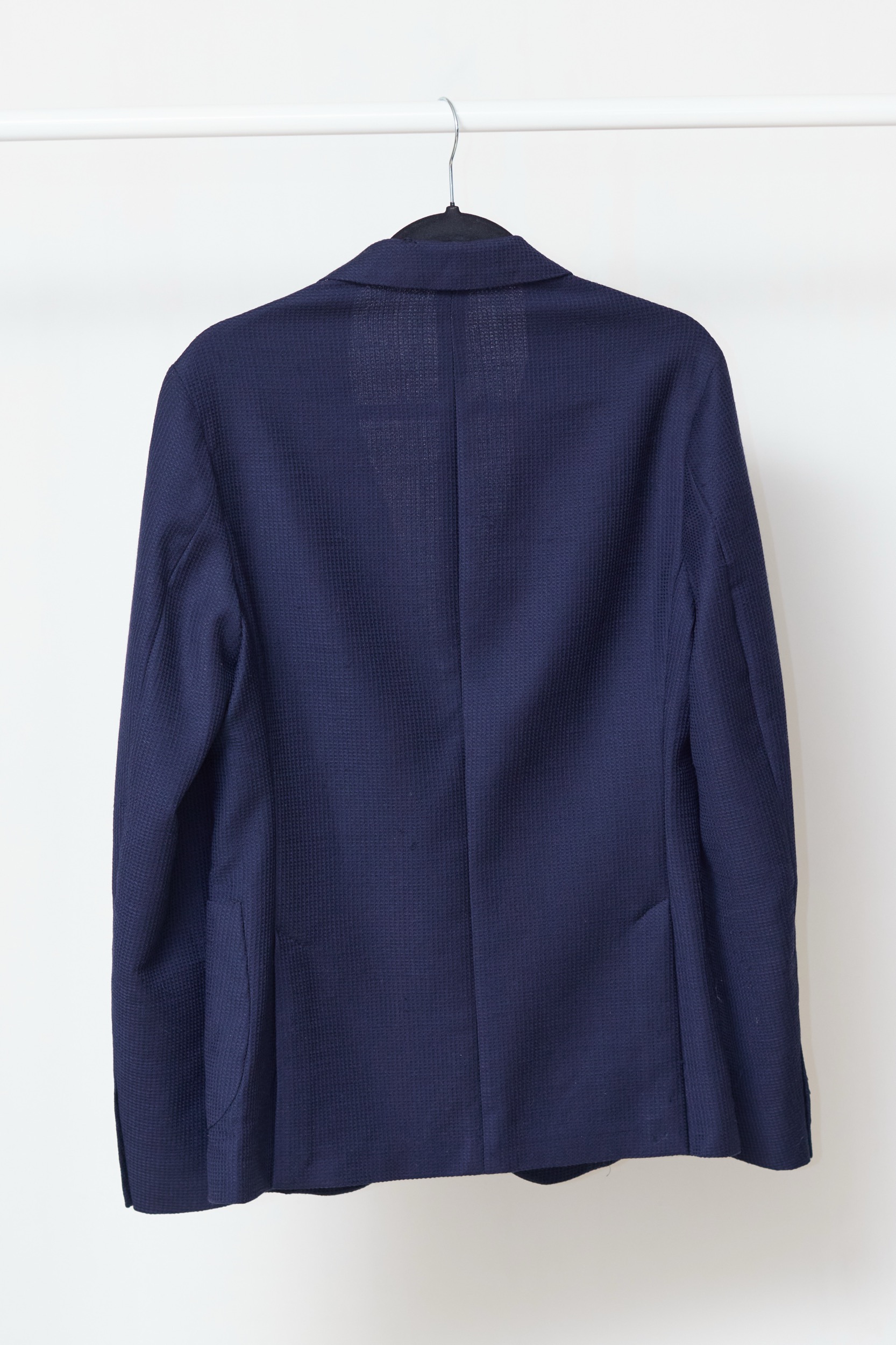 Sacou Modern Fit Bogner din lână virgină– Textură Waffle Navy - imagine 4