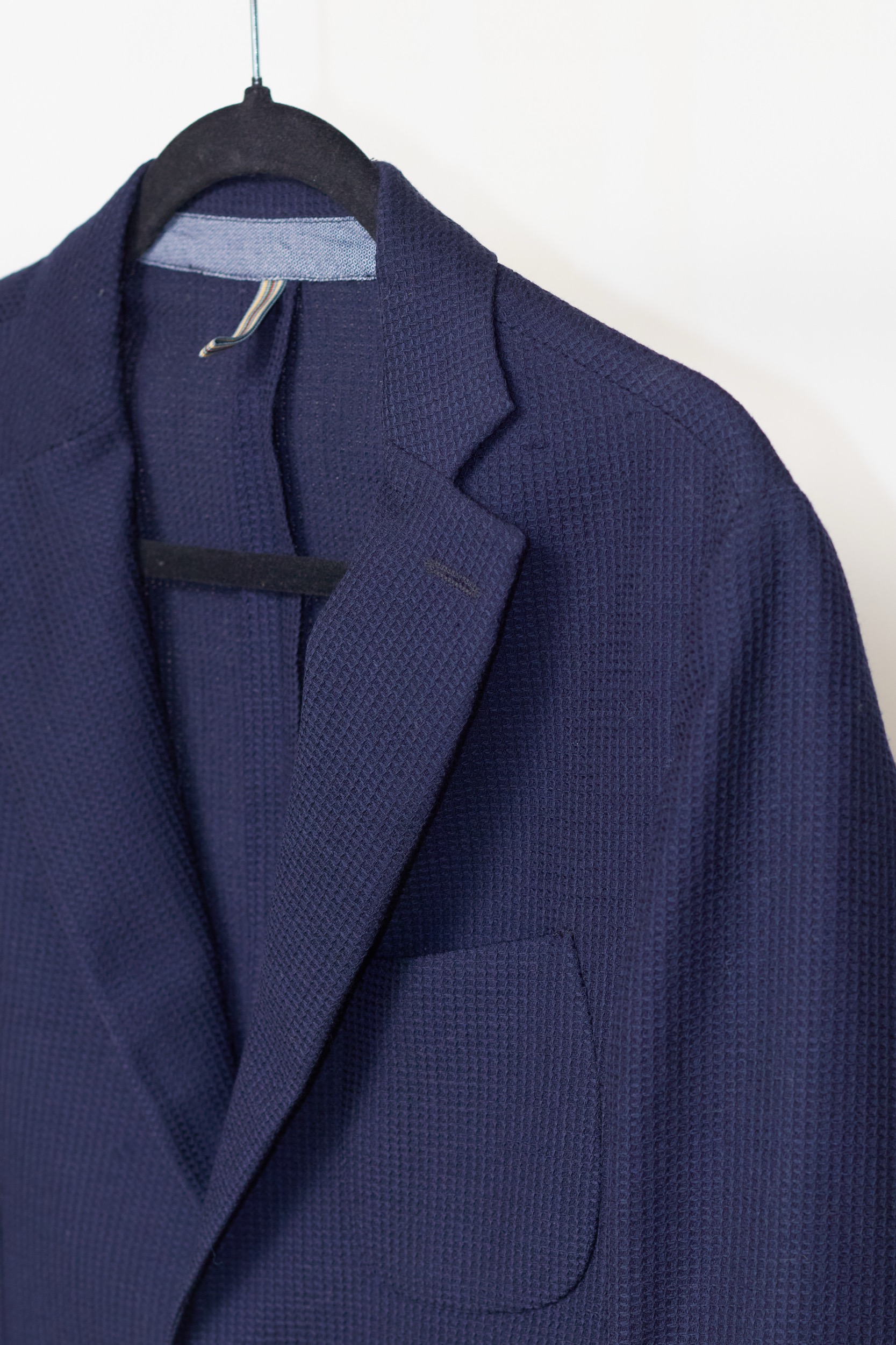 Sacou Modern Fit Bogner din lână virgină– Textură Waffle Navy - imagine 5