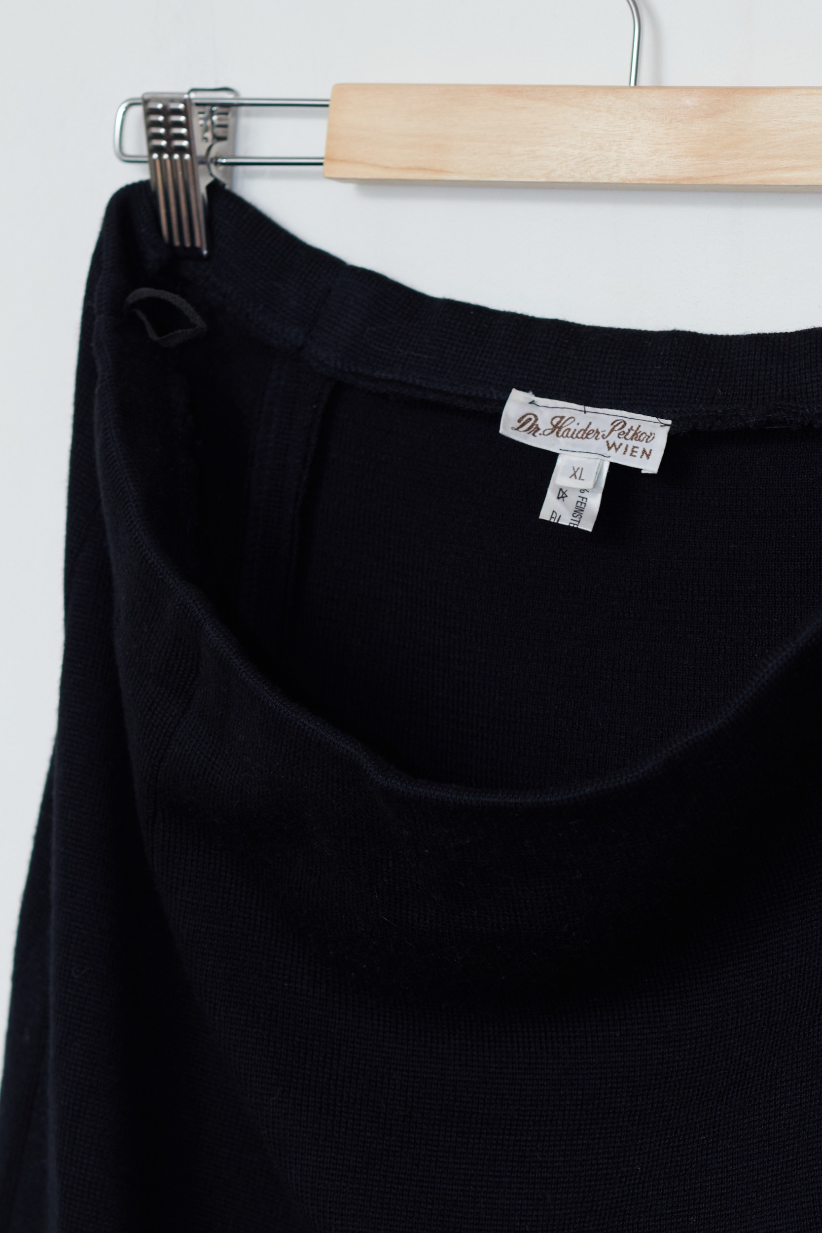 Fustă Midi Evazată din 100% Lână Merinos Extrafină – Dr. Haider Petkov Wien - L/XL - imagine 5