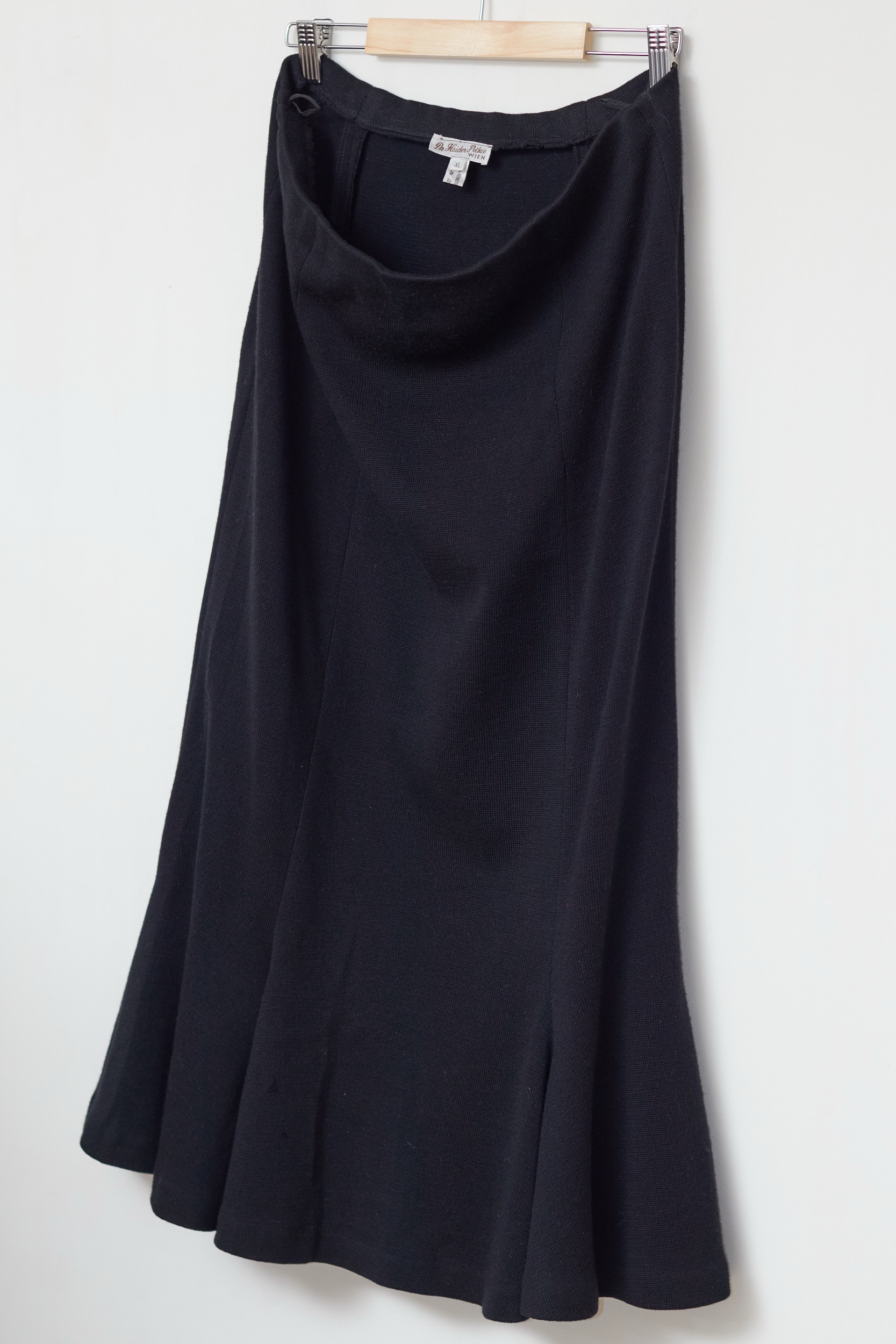 Fustă Midi Evazată din 100% Lână Merinos Extrafină – Dr. Haider Petkov Wien - L/XL