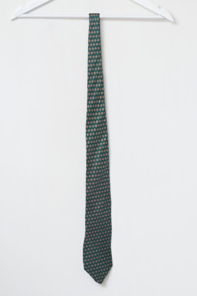 Cravată vintage din mătase Verde Pădure Windsor