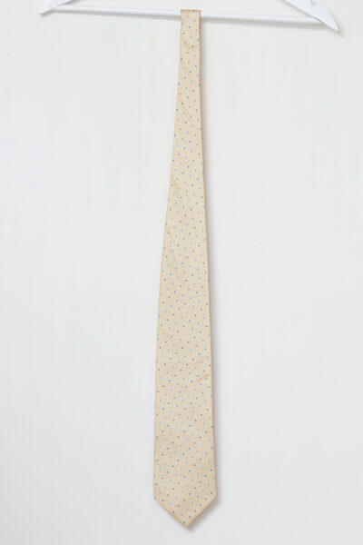 Cravată vintage din mătase Vanilla cu buline