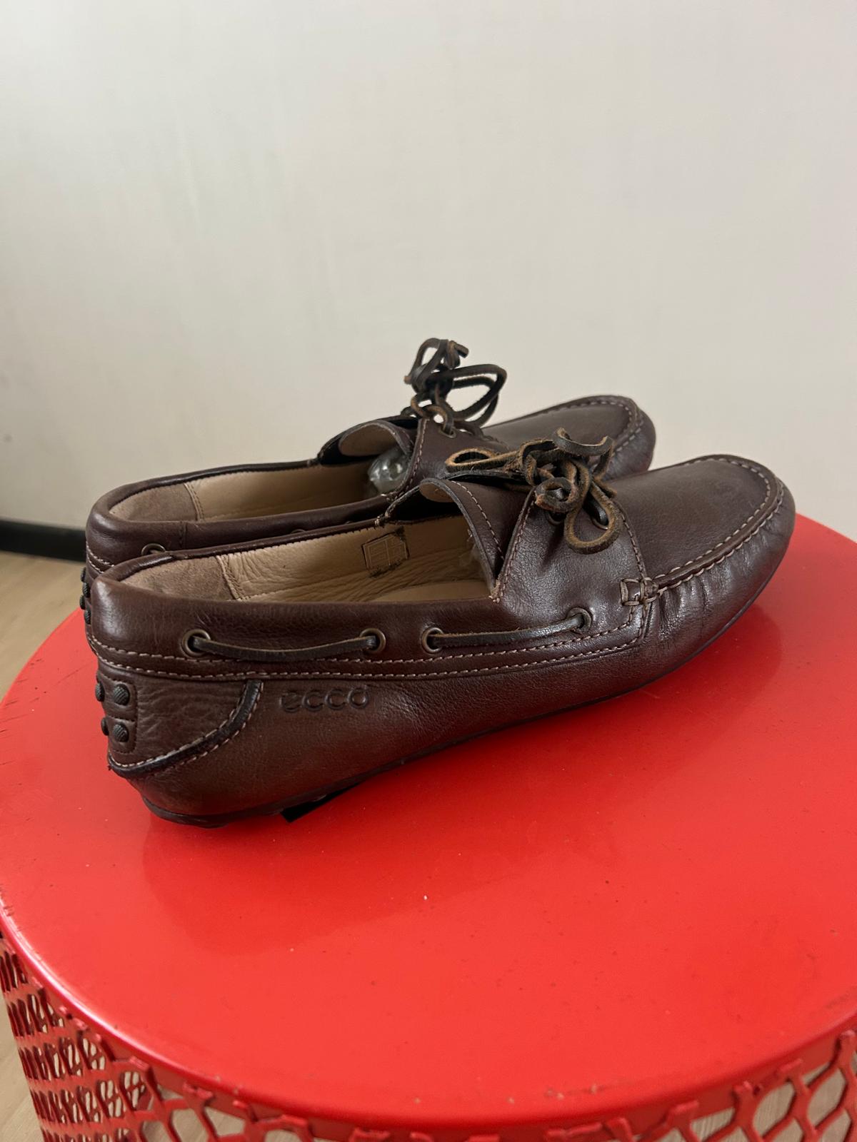 Mocasini driver din piele naturală Ecco bărbați - mărime 45 - imagine 7