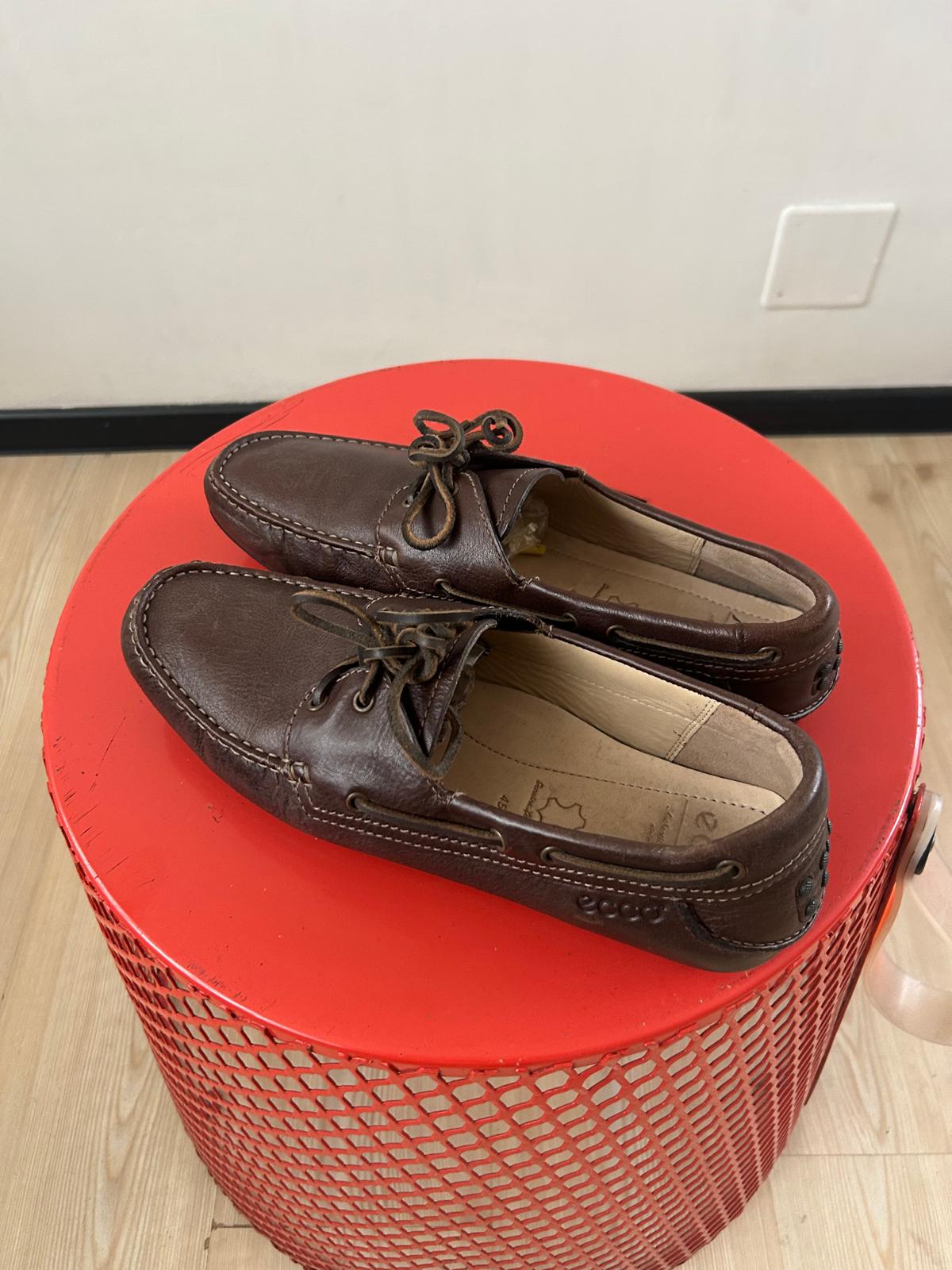 Mocasini driver din piele naturală Ecco bărbați - mărime 45 - imagine 3