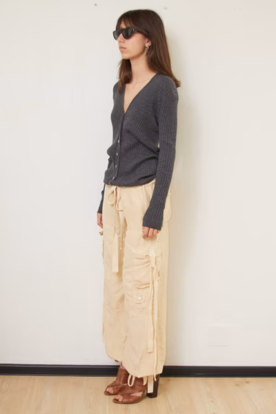 Pantaloni cargo din mătase Ralph Lauren vintage, talie EU 38/M